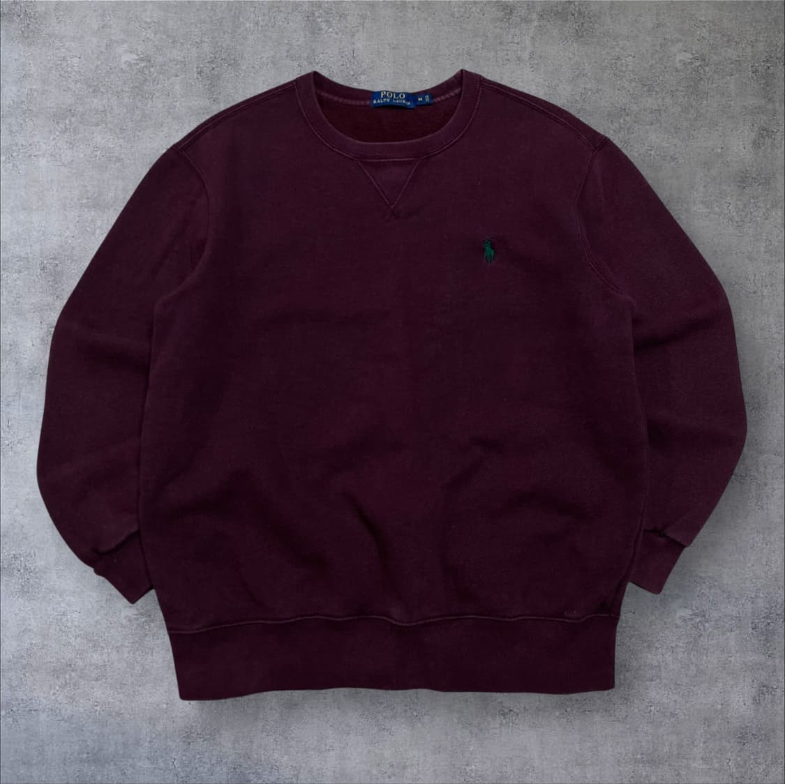 폴로 랄프로렌 스몰 포니 로고 버건디 맨투맨 상품이미지1