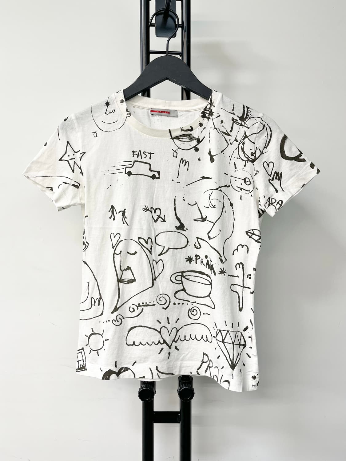 프라다 X 애덤 니트 07s/s 드로잉 프린트 티 상품이미지1