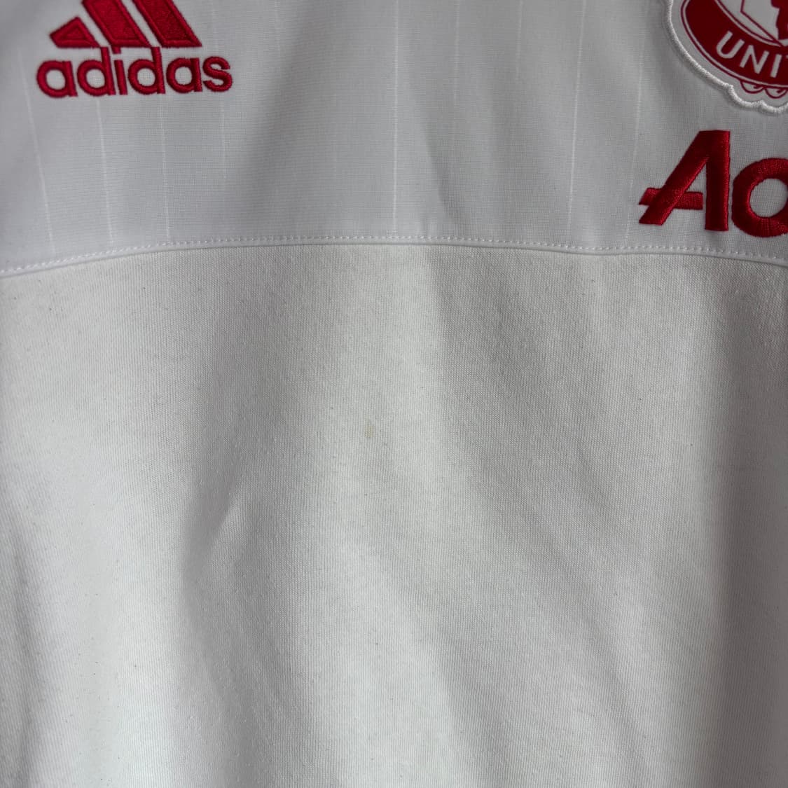 아디다스 맨유 스웻 트레이닝탑 화이트 상품이미지4