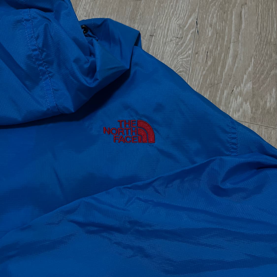 노스페이스 컴팩트 후드 블루/옐로우 바람막이 자켓 M(95) 상품이미지6