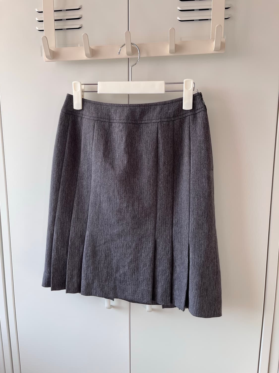 빈티지 핀턱 플리츠 주름 미디스커트 상품이미지6