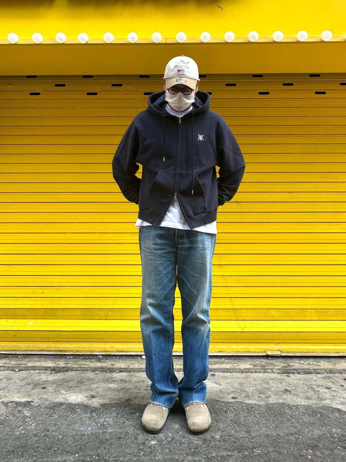 우알롱 2way 후드집업 네이비 M 상품이미지3