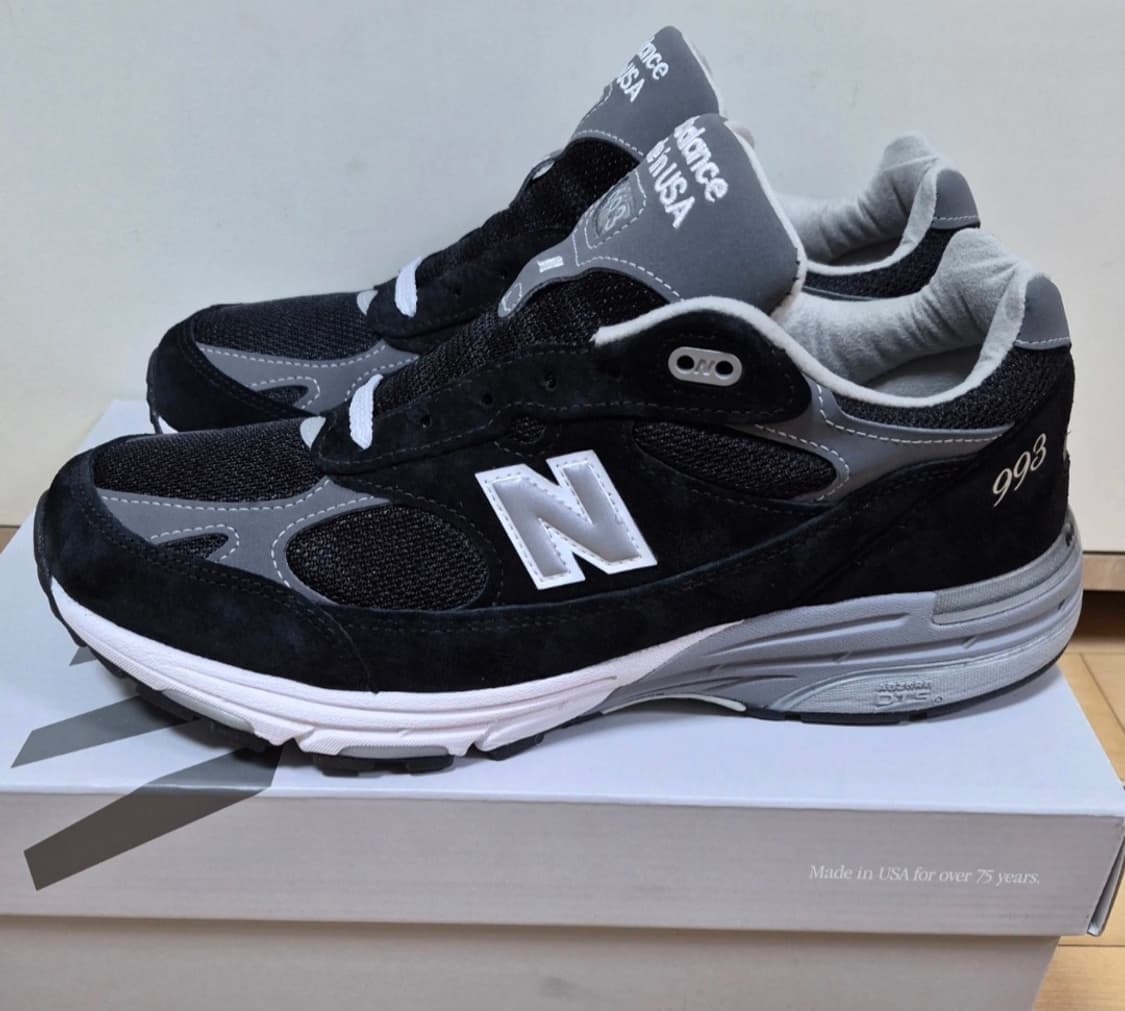 (1회실착)뉴발란스 993 블랙 275mm 상품이미지2