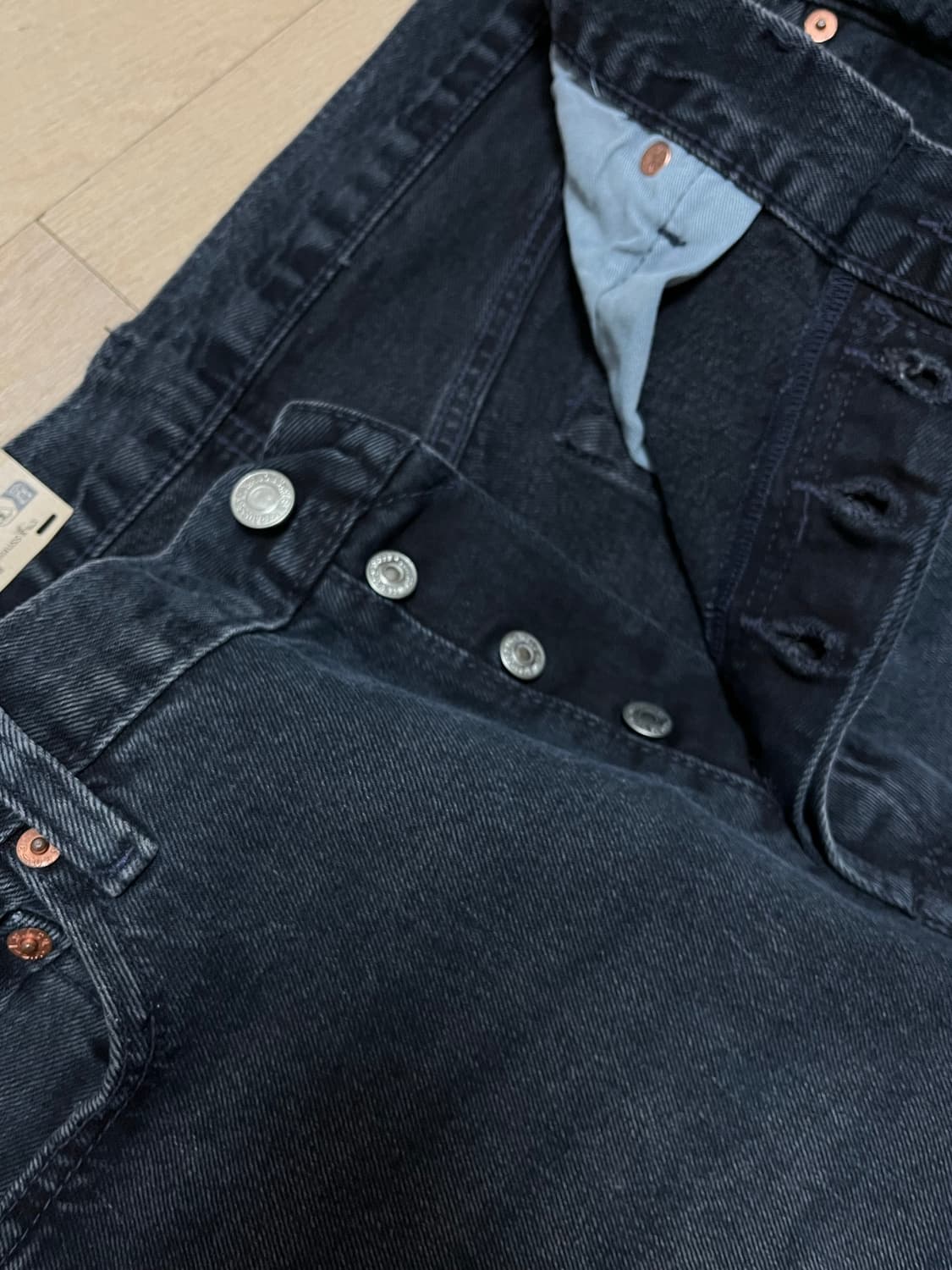 (새제품) 리바이스 / 501 흑청 프리미엄데님 /36x30 상품이미지7