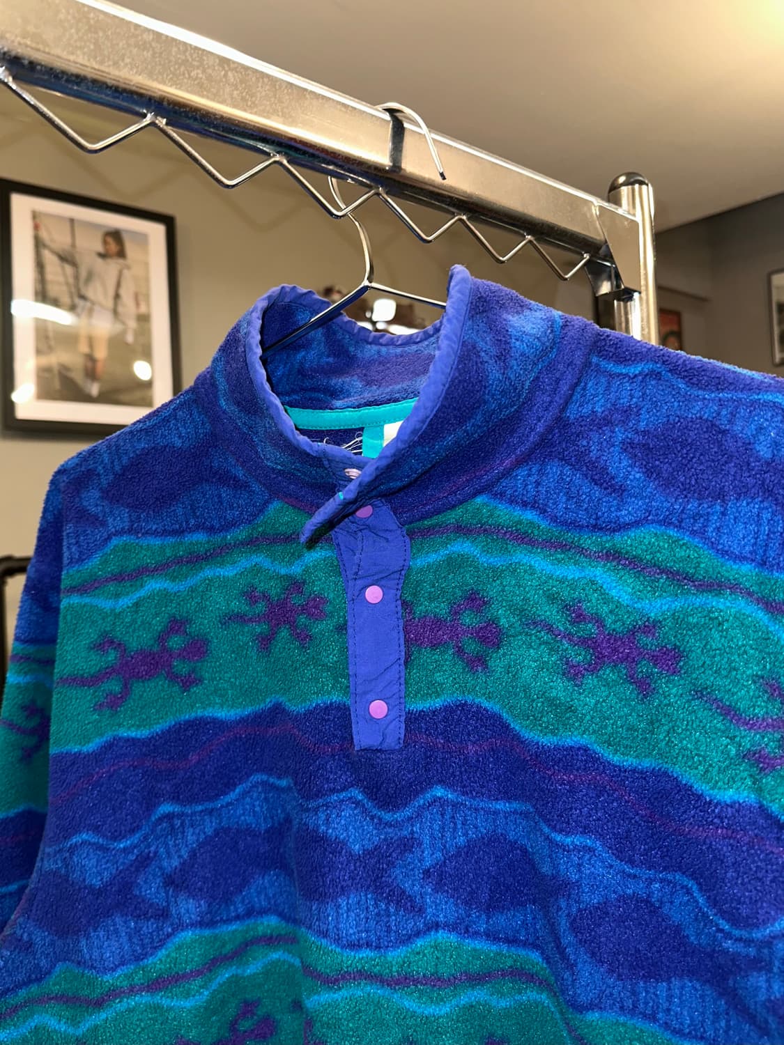 90’s LL Bean ethnic 4-button fleecewear 상품이미지5