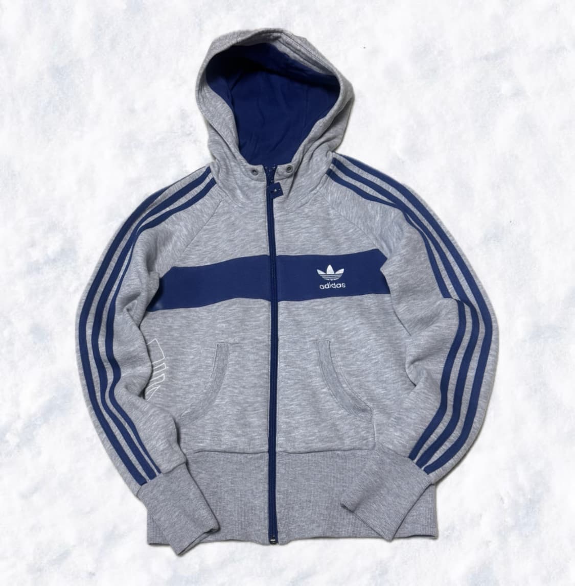아디다스 그레이 블루 후드집업 상품이미지2