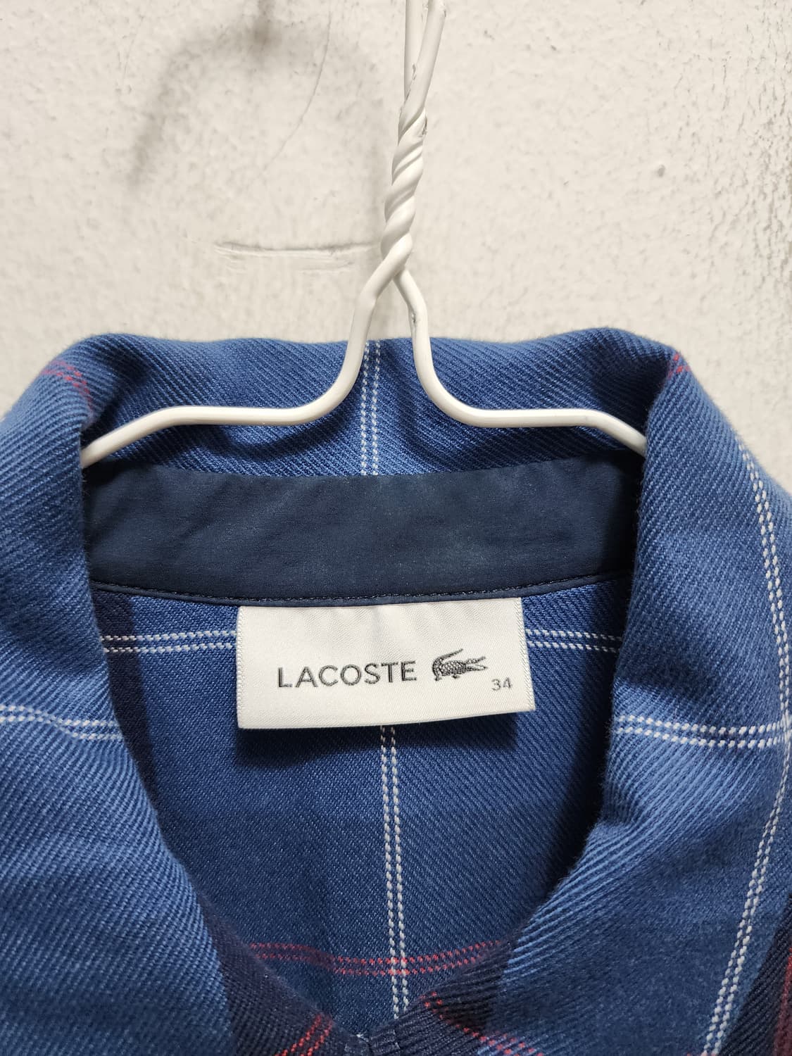 라코스테 블루 체크 셔츠 원피스 상품이미지4