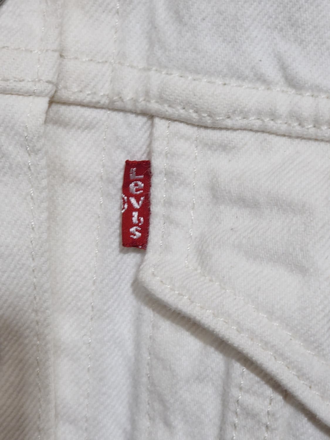 (M) 리바이스 데님자켓 화이트 청자켓 레드탭  상품이미지3