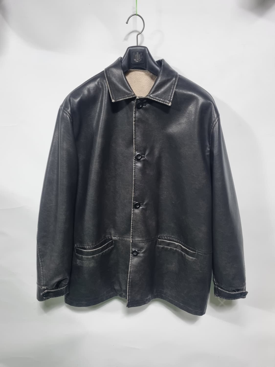 라퍼지 아워맨 버핑레더 오버핏 자켓 상품이미지1