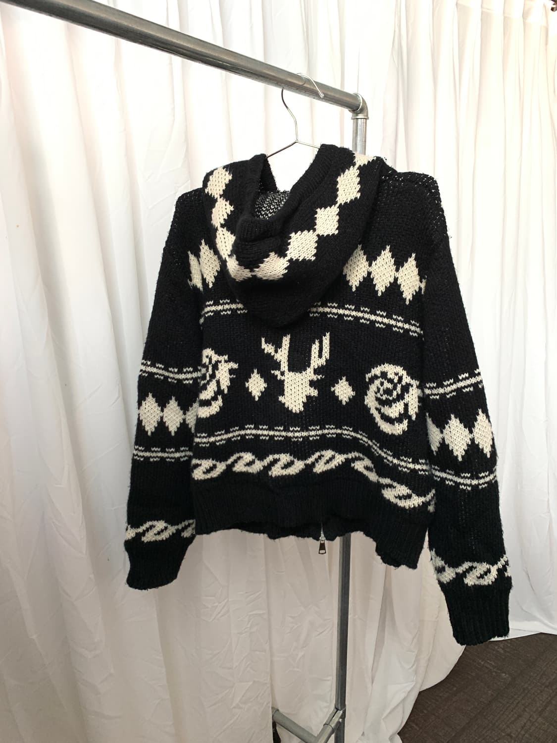 빈티지 노르딕 투웨이 후드 니트 상품이미지1