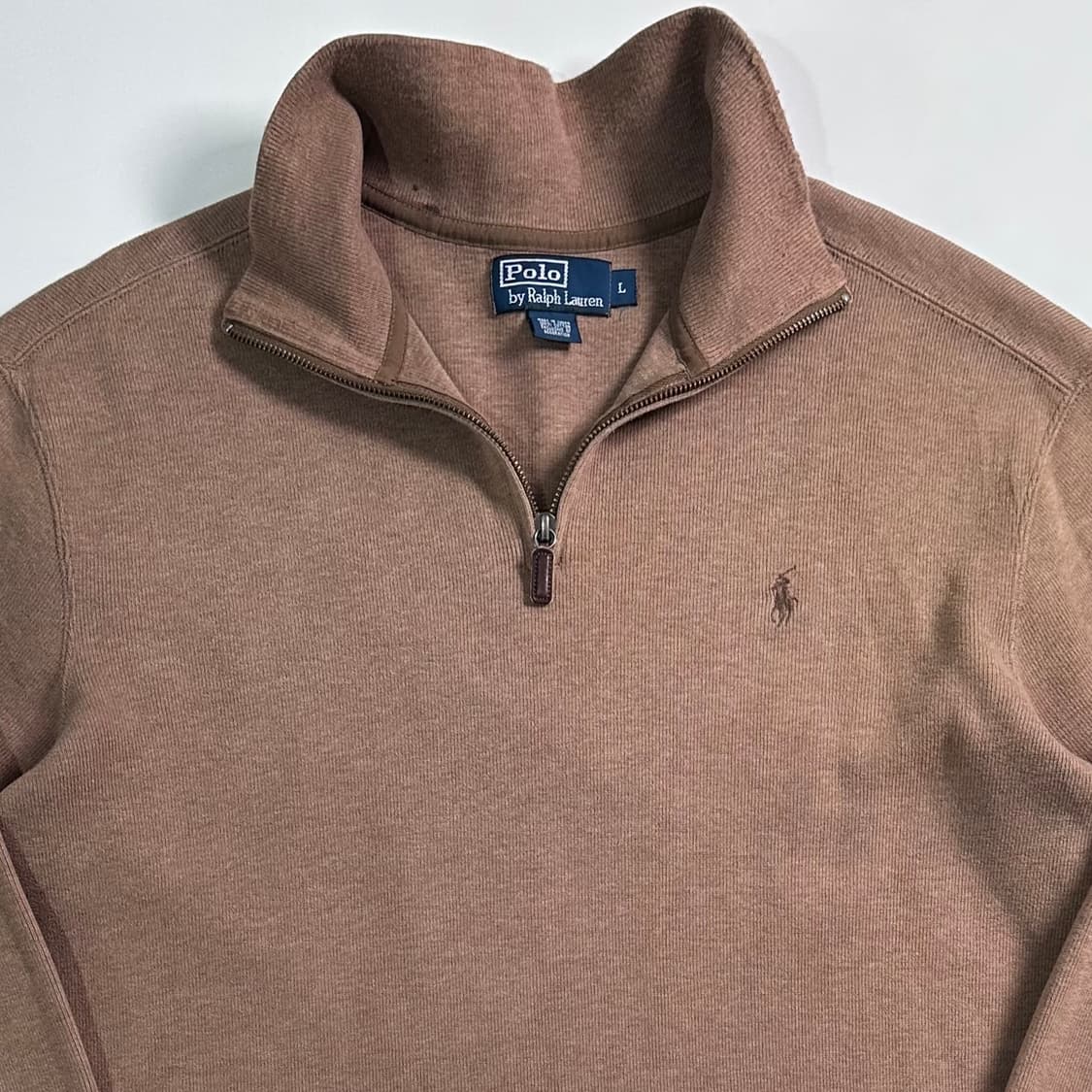 폴로 랄프로렌 카멜 스웻 반집업 상품이미지2