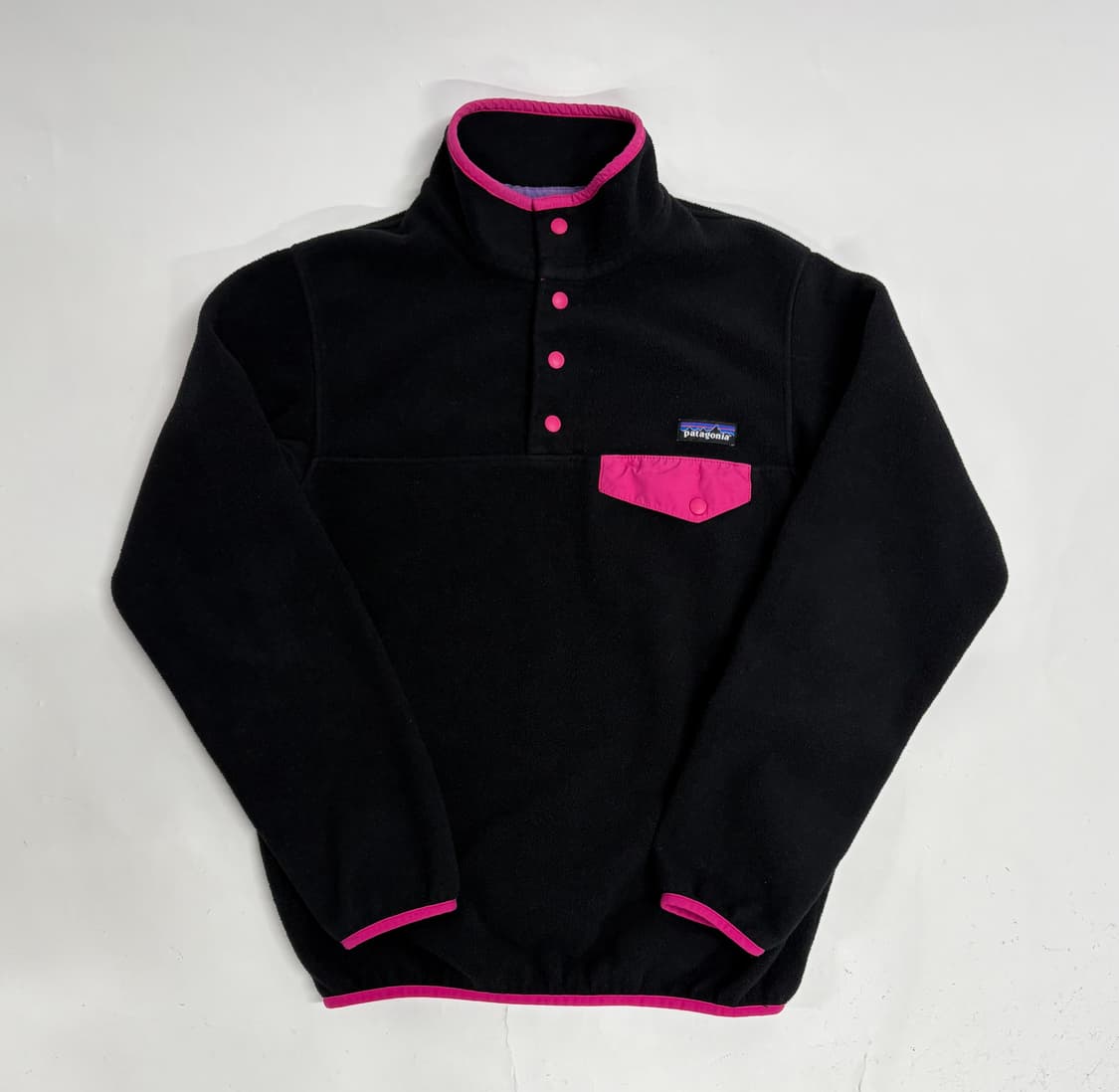 빈티지 파타고니아 신칠라 스냅티 블랙/핑크 우먼즈S 상품이미지1