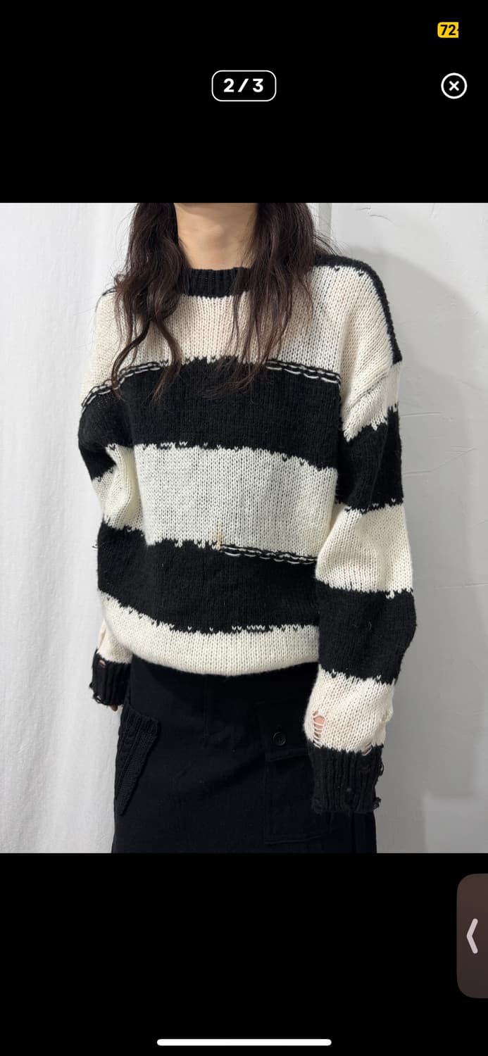 pneumarie 빈티지 스트라이프 니트 상품이미지1