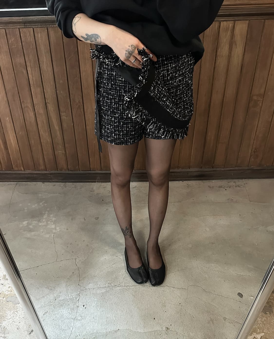 SACAI tweed wrap shorts 상품이미지5