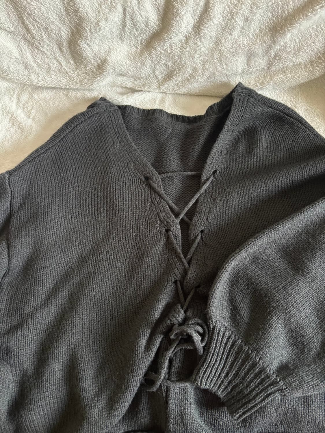 (ray cassin) 빈티지 끈 매듭 니트 모리 페어리 가디건 다크그린 상품이미지2