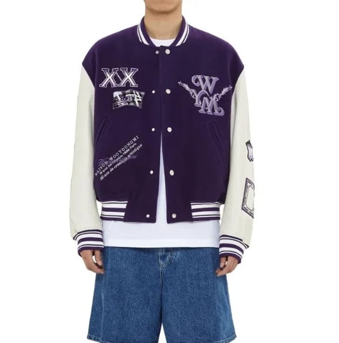 [50]우영미 23ss 20주년 바시티 자켓 바이올렛 상품이미지1