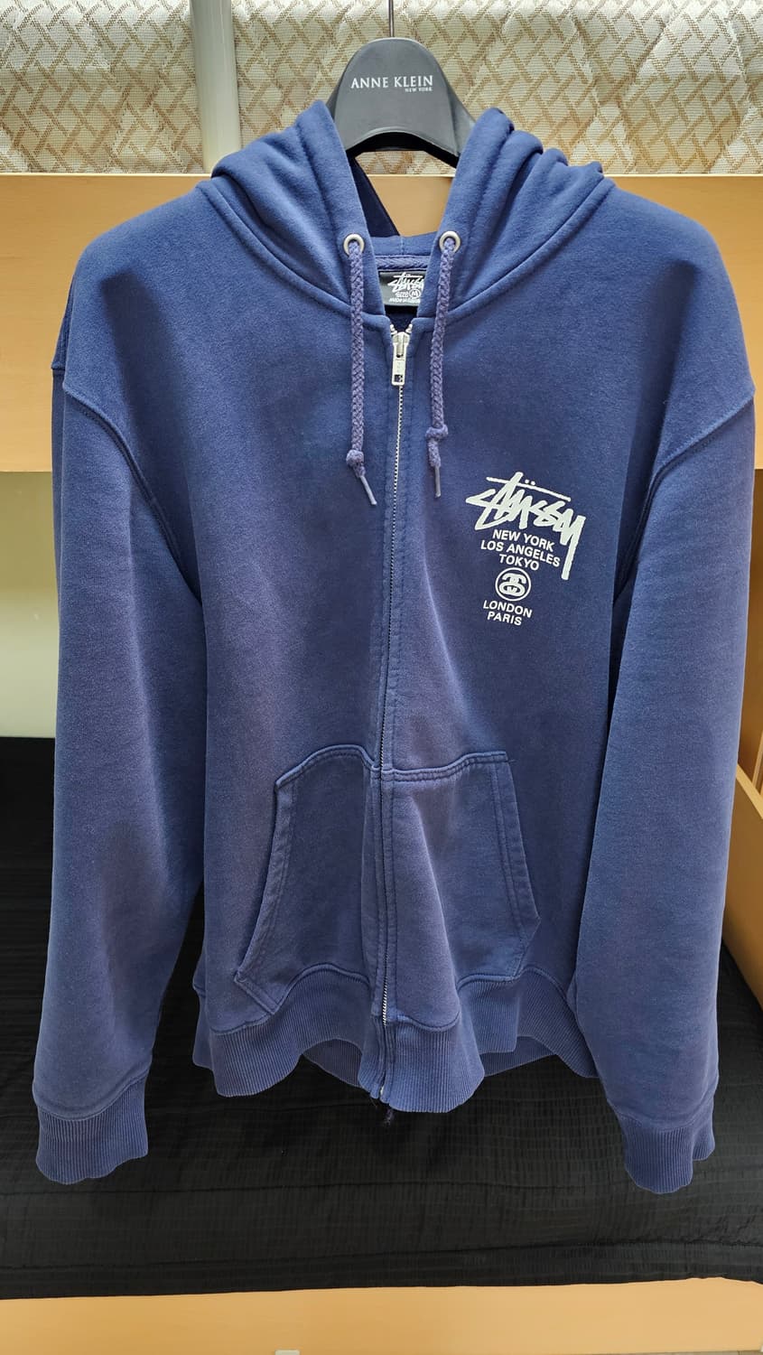 스투시 월드투어 후드집업 네이비 2021 상품이미지3