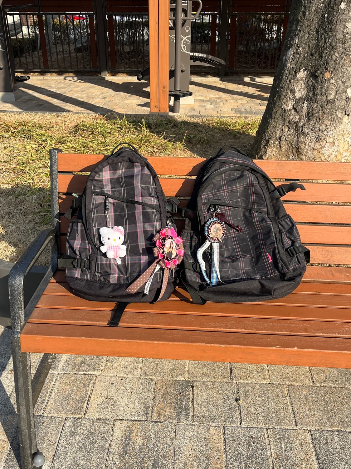 ✔️블랙핑크 체크패턴 백팩 💕 상품이미지2