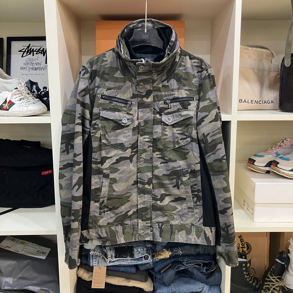 VTG 카모플라쥬 밀리터리 필드 자켓 XL 상품이미지1