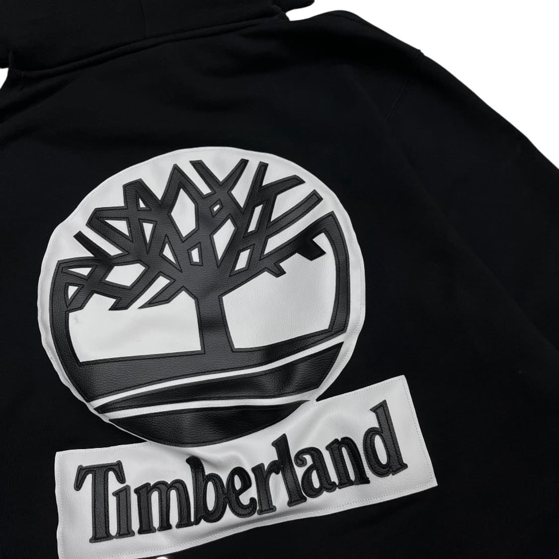 팀버랜드 X 슈프림 백 레더패치 블랙 후드 XL 상품이미지7