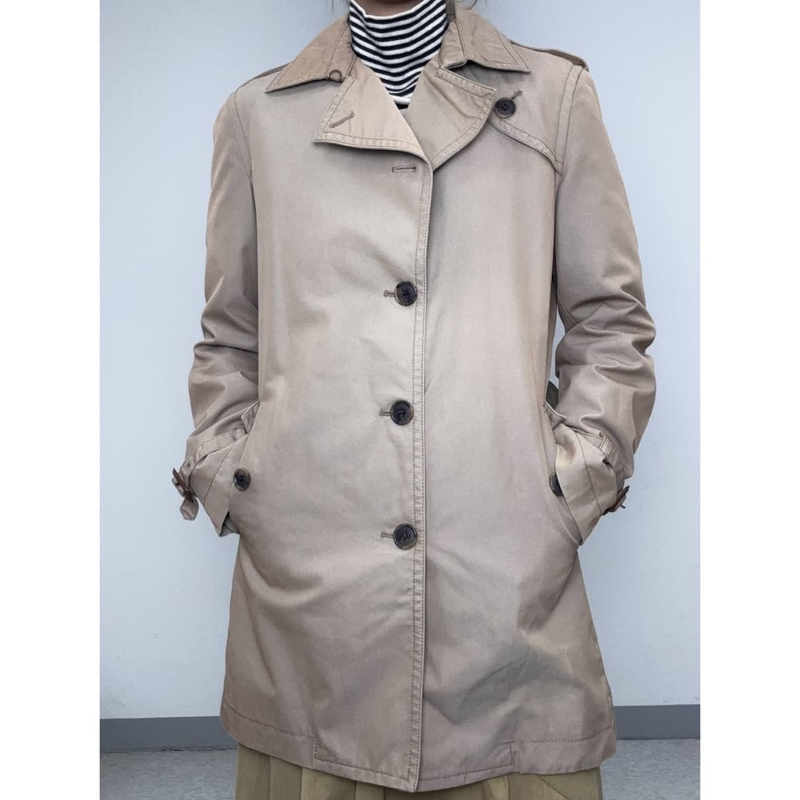 빈티지 베이지 트렌치 코트 상품이미지4