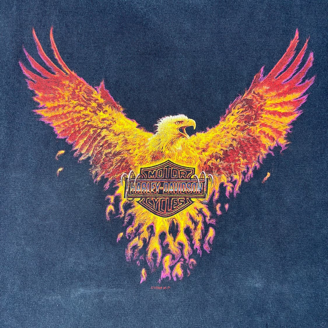 빈티지 할리데이비슨 1998 플레임이글 반팔 상품이미지6