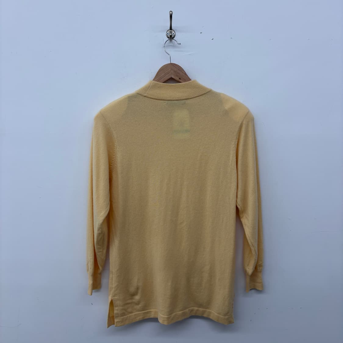 Jupian 캐시미어 풀오버 니트 옐로우 여성 XL 상품이미지4