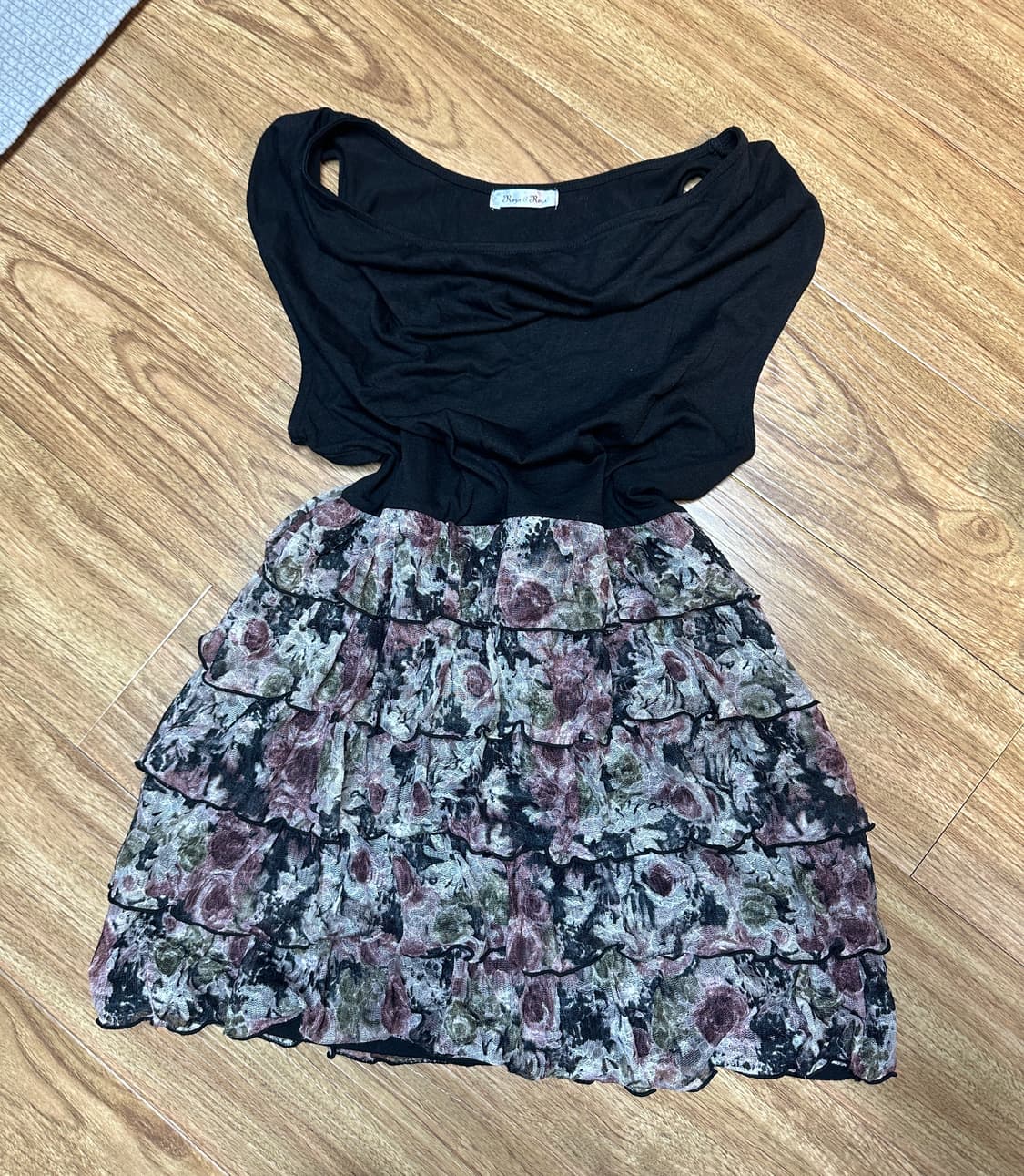 빈티지 블랙 플라워 레이스 원피스 히메갸루 로걀 히메카지 오네갸루 모리걸 상품이미지1