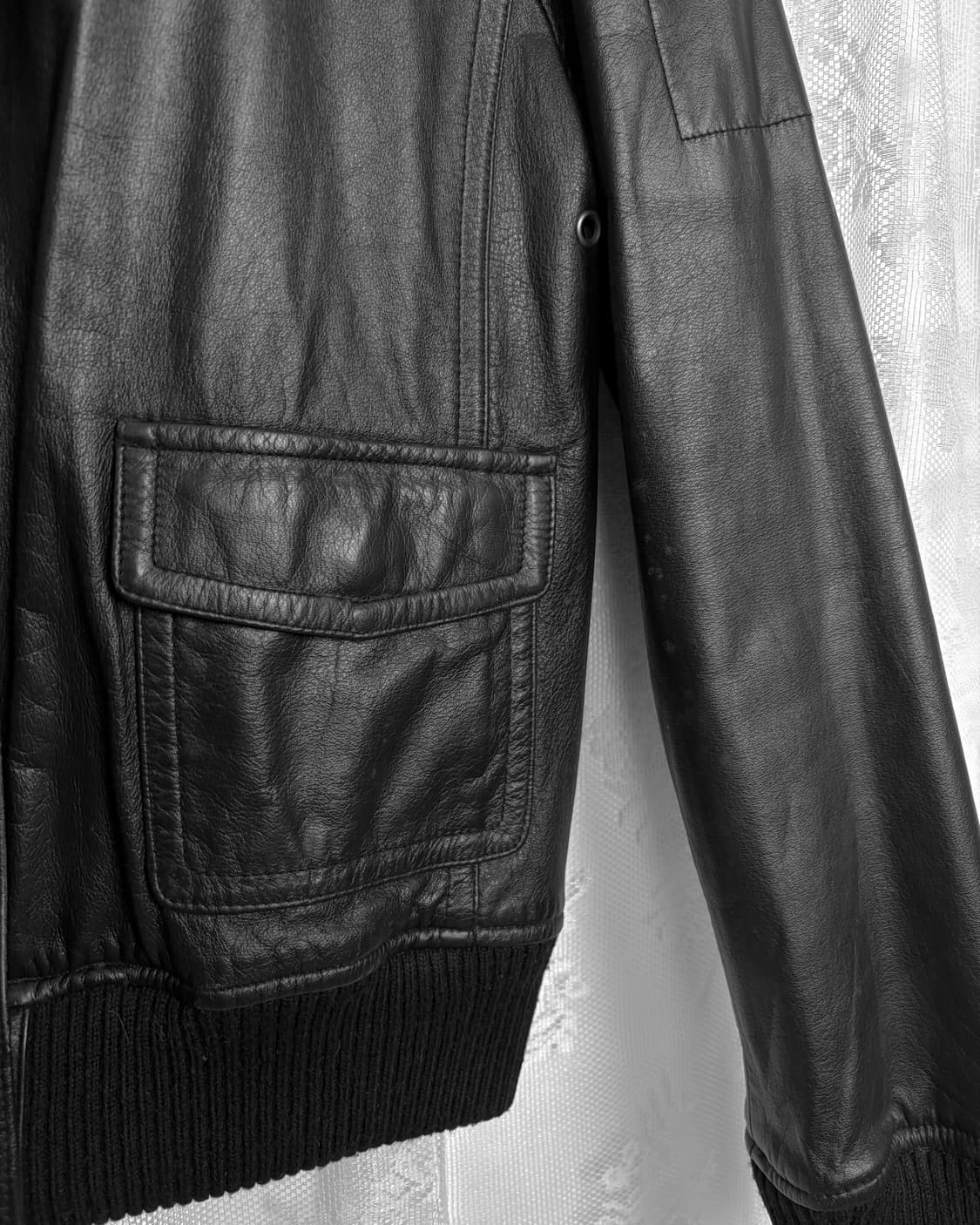 GIORDANO cowhide leather biker jacket 상품이미지4