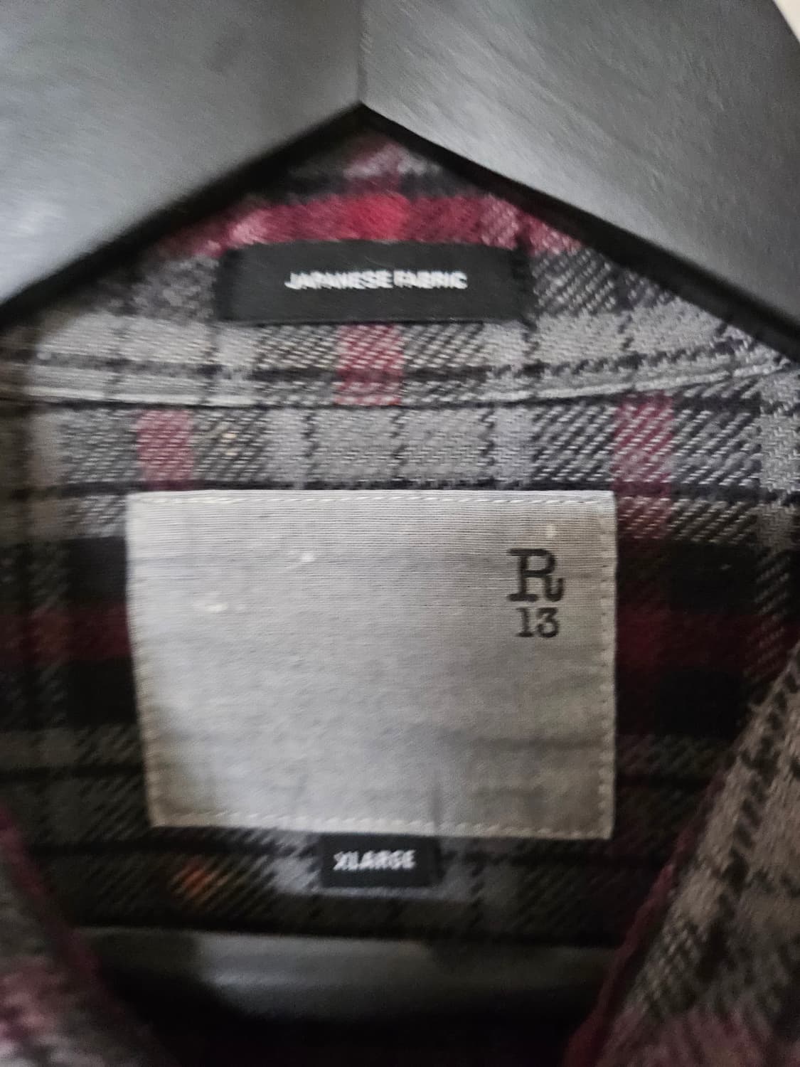 R13 BLEACHED SHREDDED SEAM SHIRT XL 상품이미지2