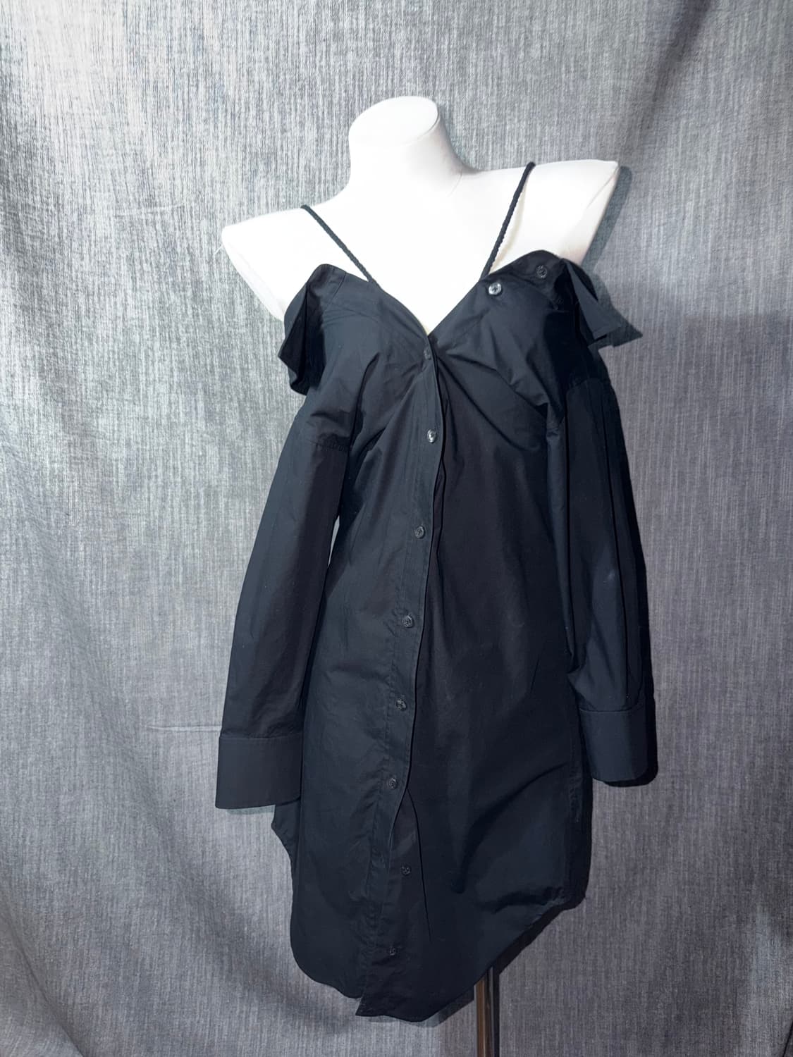 알렉산더왕 셔츠카라 오프숄더 원피스 상품이미지2