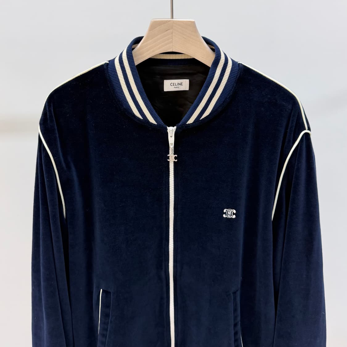 [S+급/XL] 셀린느 트리오페 벨벳 트랙 자켓 집업 상품이미지2