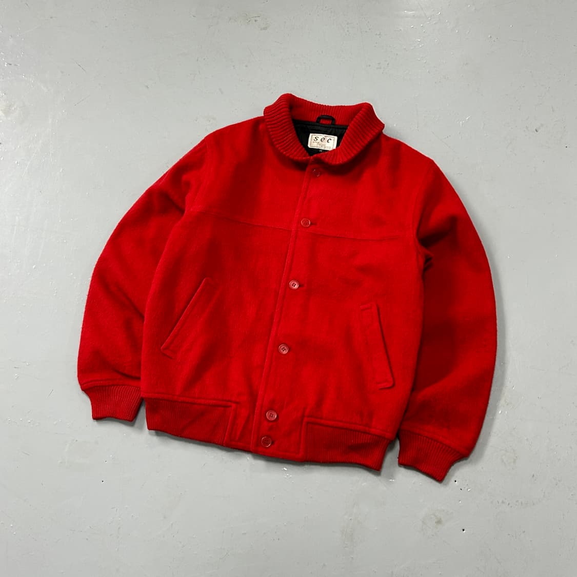 90s 재팬빈티지 레드 울 봄버자켓 상품이미지3