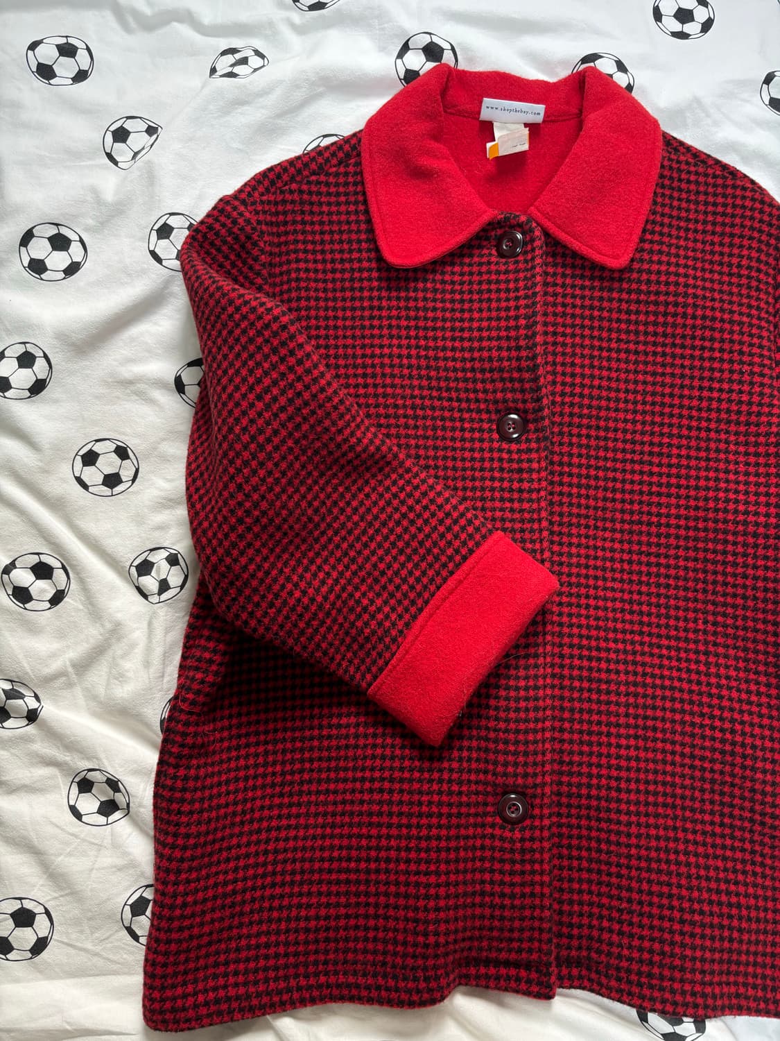 빈티지 체크 코트 상품이미지2