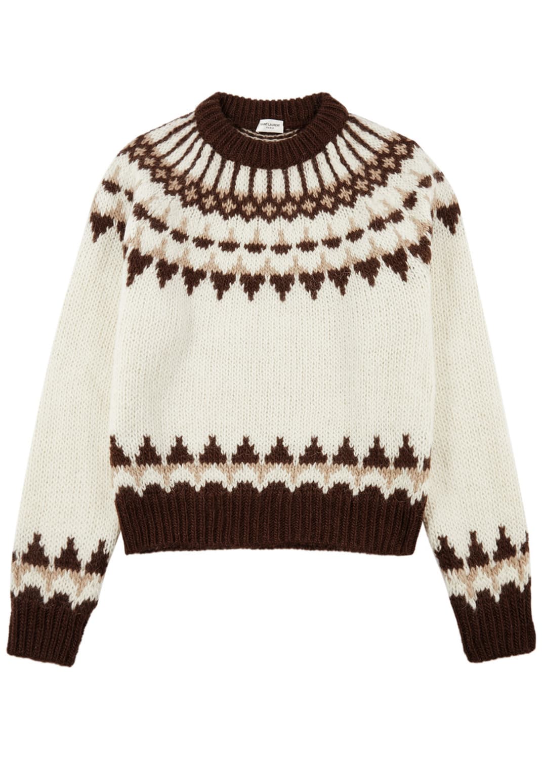 [안효섭님 착용] 생로랑 22AW 인따르시아 페어 아일 스웨터 상품이미지1