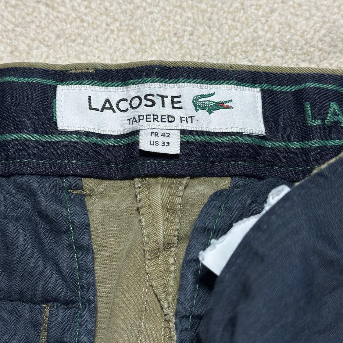 라코스테 테이퍼드 핏 치노 팬츠 상품이미지7