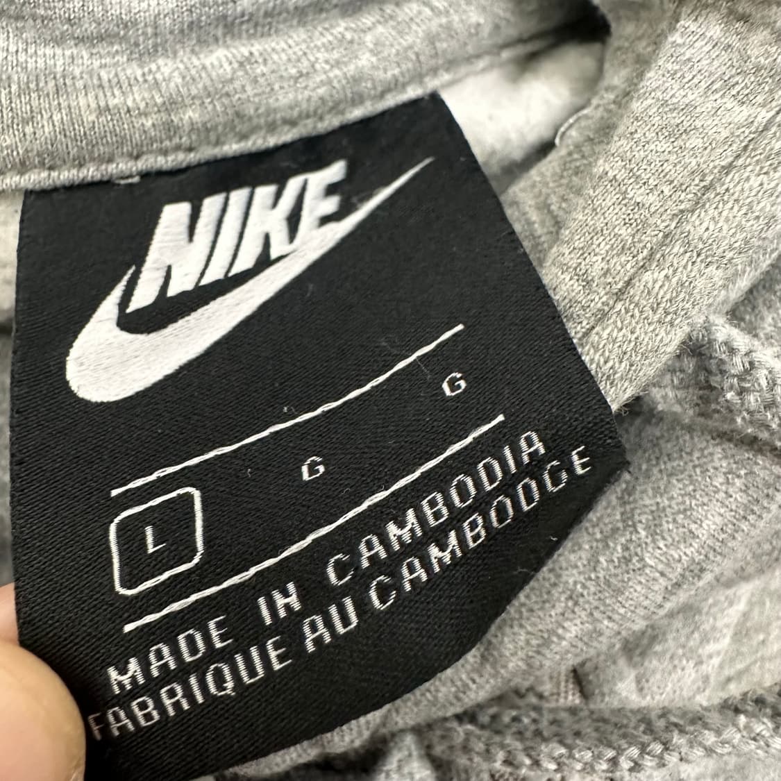 NIKE 나이키 기모 후드집업 그레이 L 상품이미지5