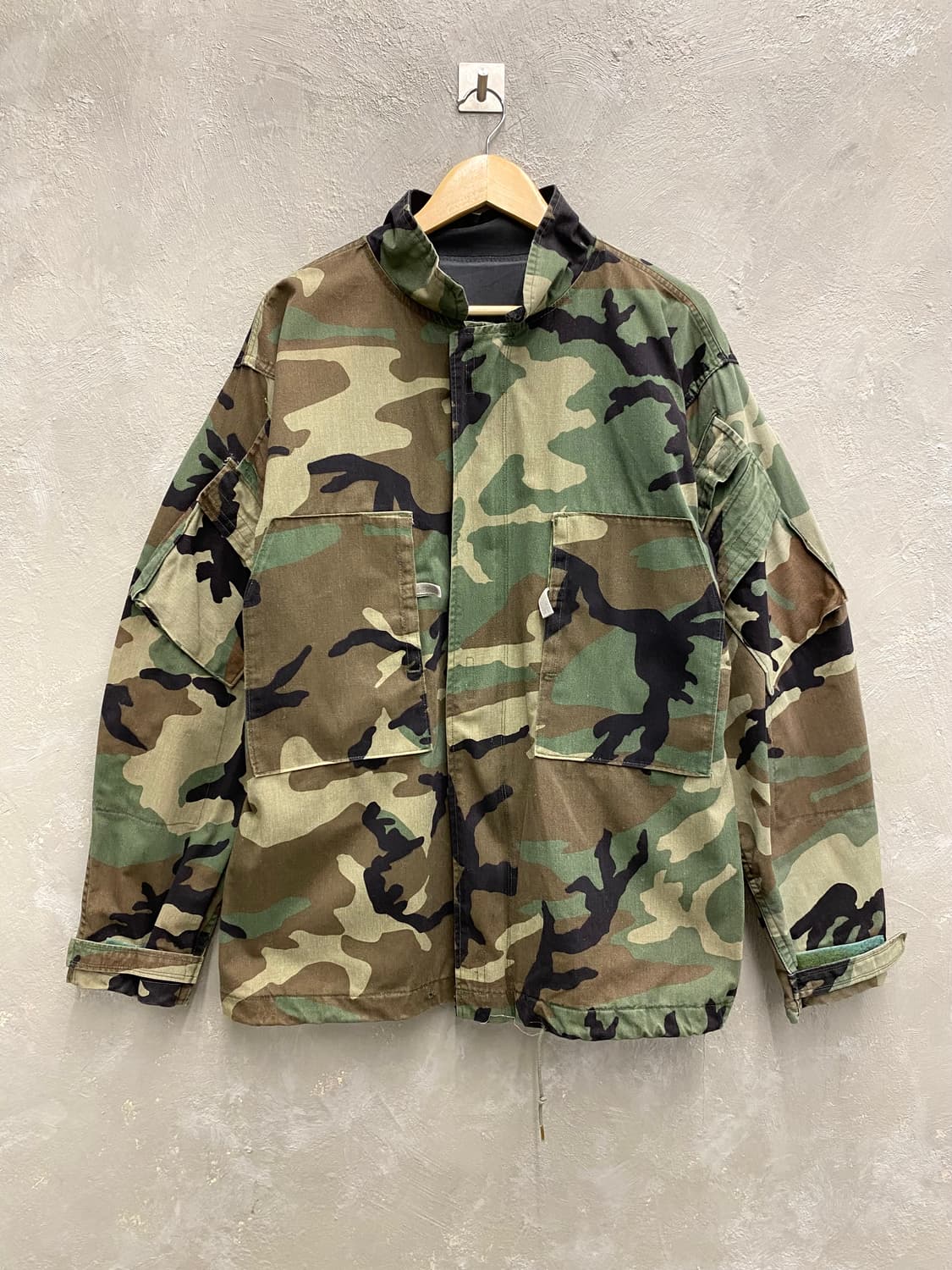 [US M] 80s U.S.ARMY 미군 케미컬 프로텍티브 우드랜드 자켓 상품이미지1