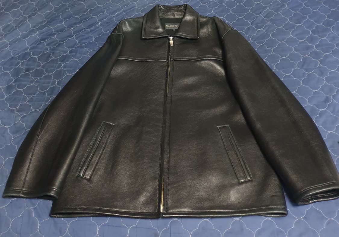 마르코폴로 양가죽100% 봄버 가죽자켓 블랙 (105) 상품이미지1