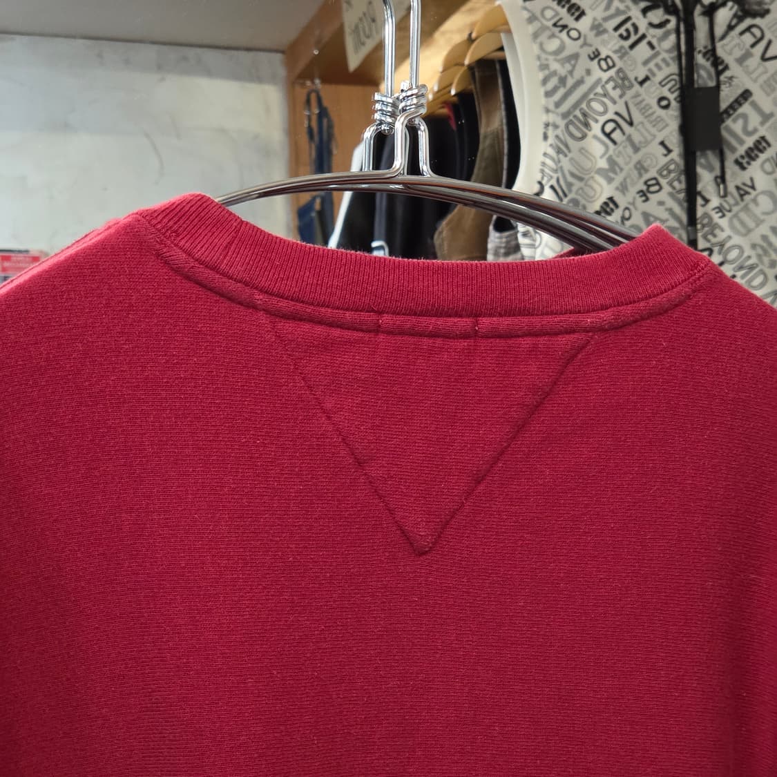 타미힐피거 별 자수 버건디 맨투맨 상품이미지7