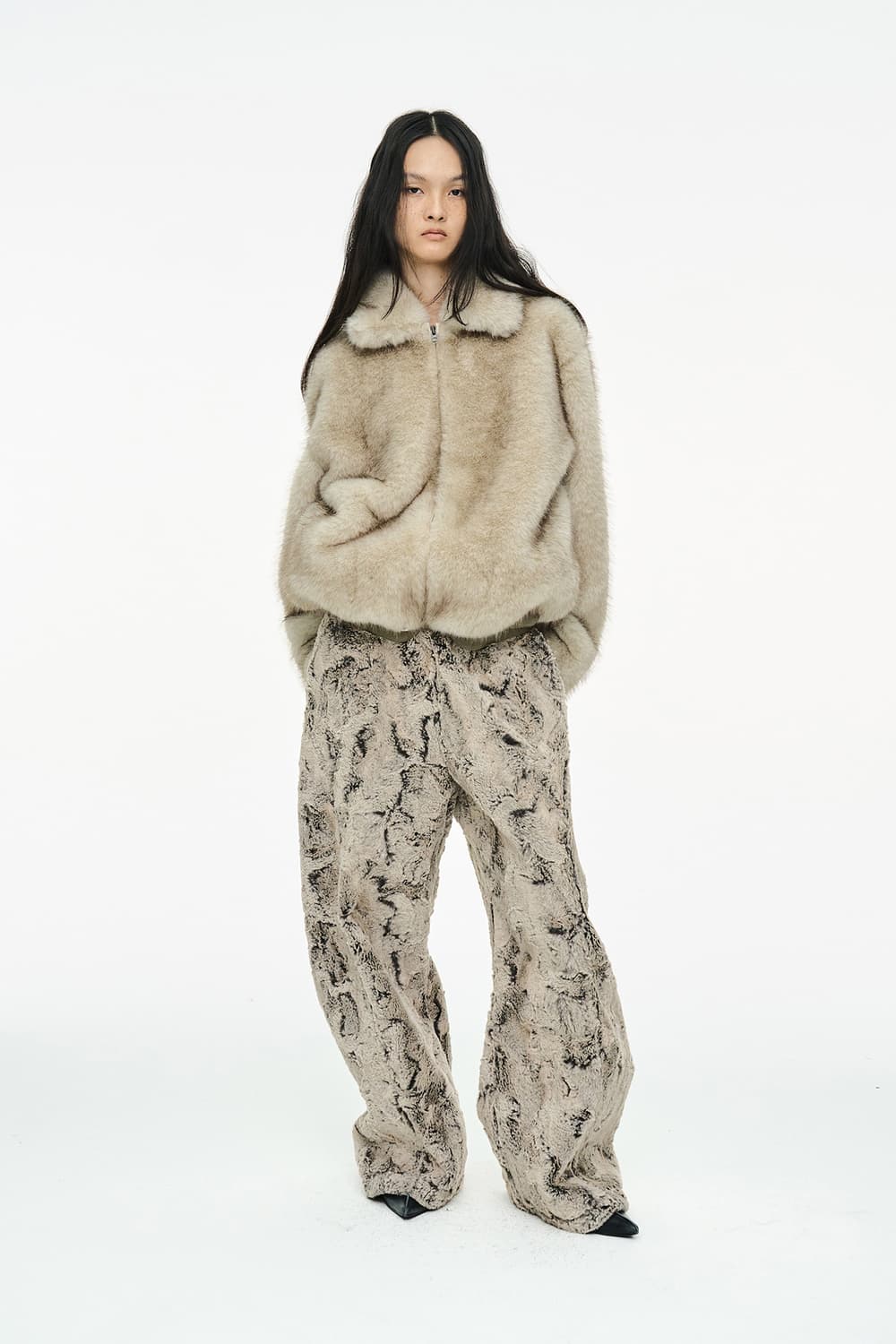 Cerric Brushed Fur Jacket 세릭 퍼 자켓 베이지 상품이미지1