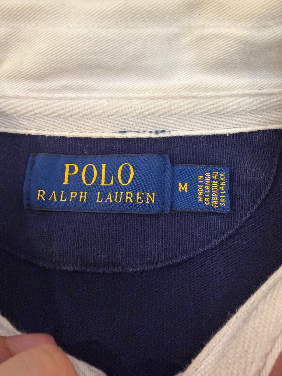 폴로 랄프로렌 럭비티 롱슬리브 카라티 네이비 상품이미지4