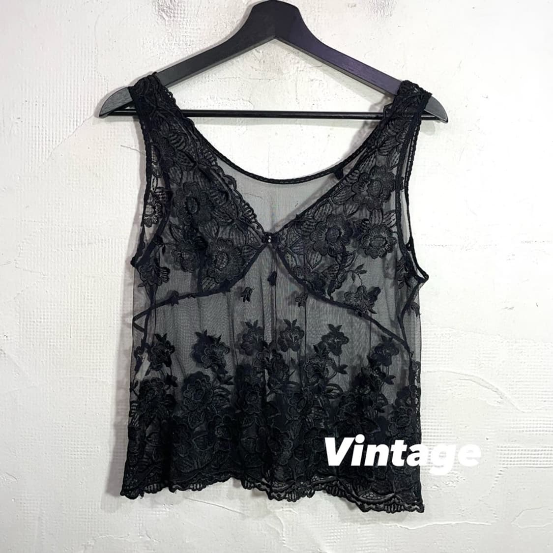 나비 자수 시스루 슬리브리스 상품이미지1