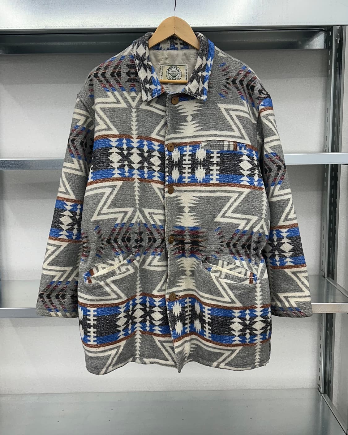 (L오버)80~90'S FRANCE 패턴 코트-M1339 상품이미지1