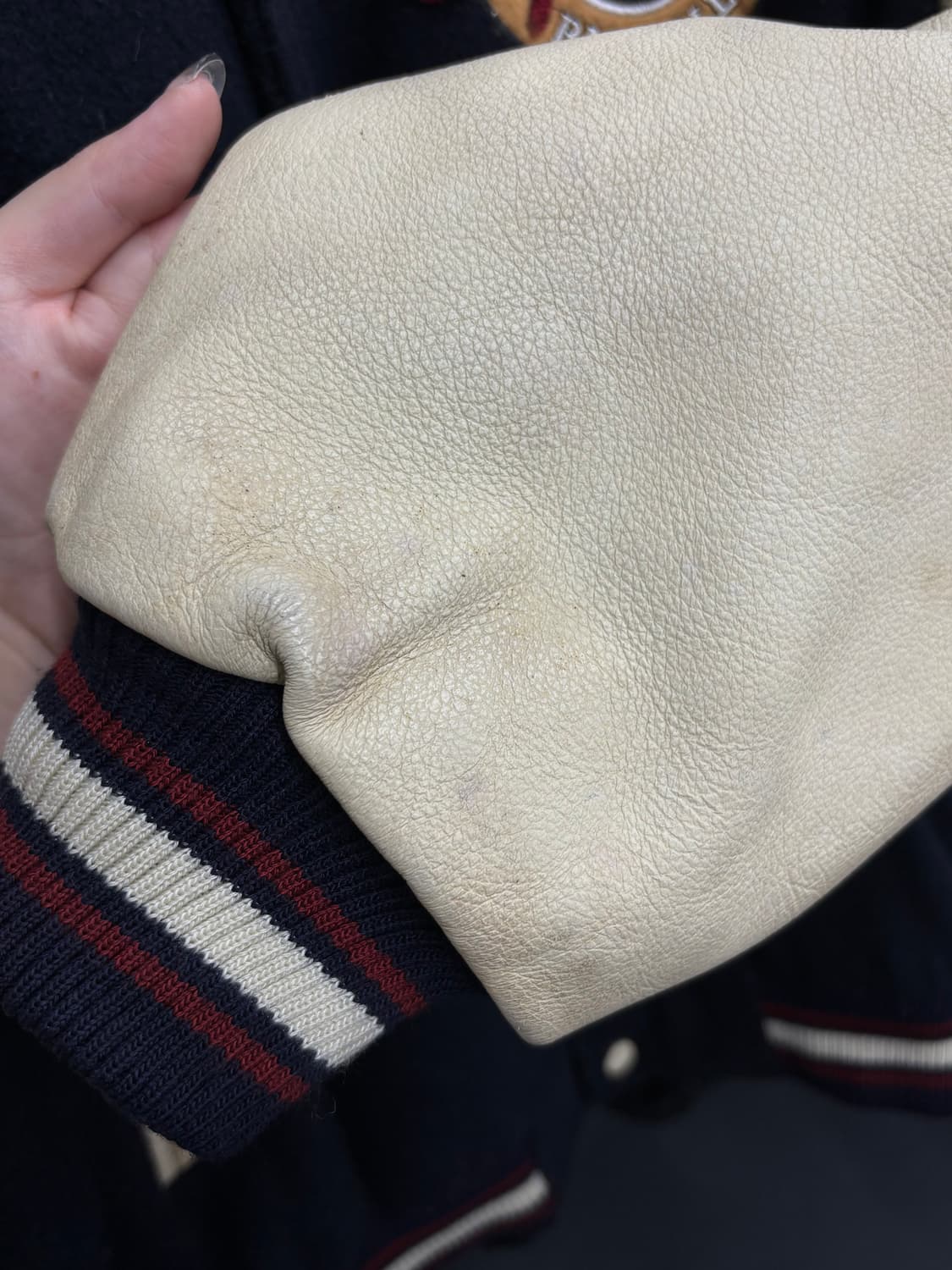 Tipicosi 레더암 바시티 자켓 상품이미지7