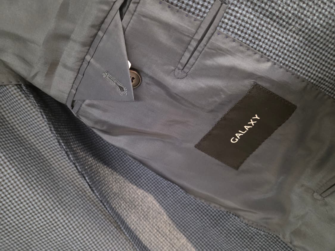 갤럭시 체크 패턴 남성 자켓 48B 상품이미지4