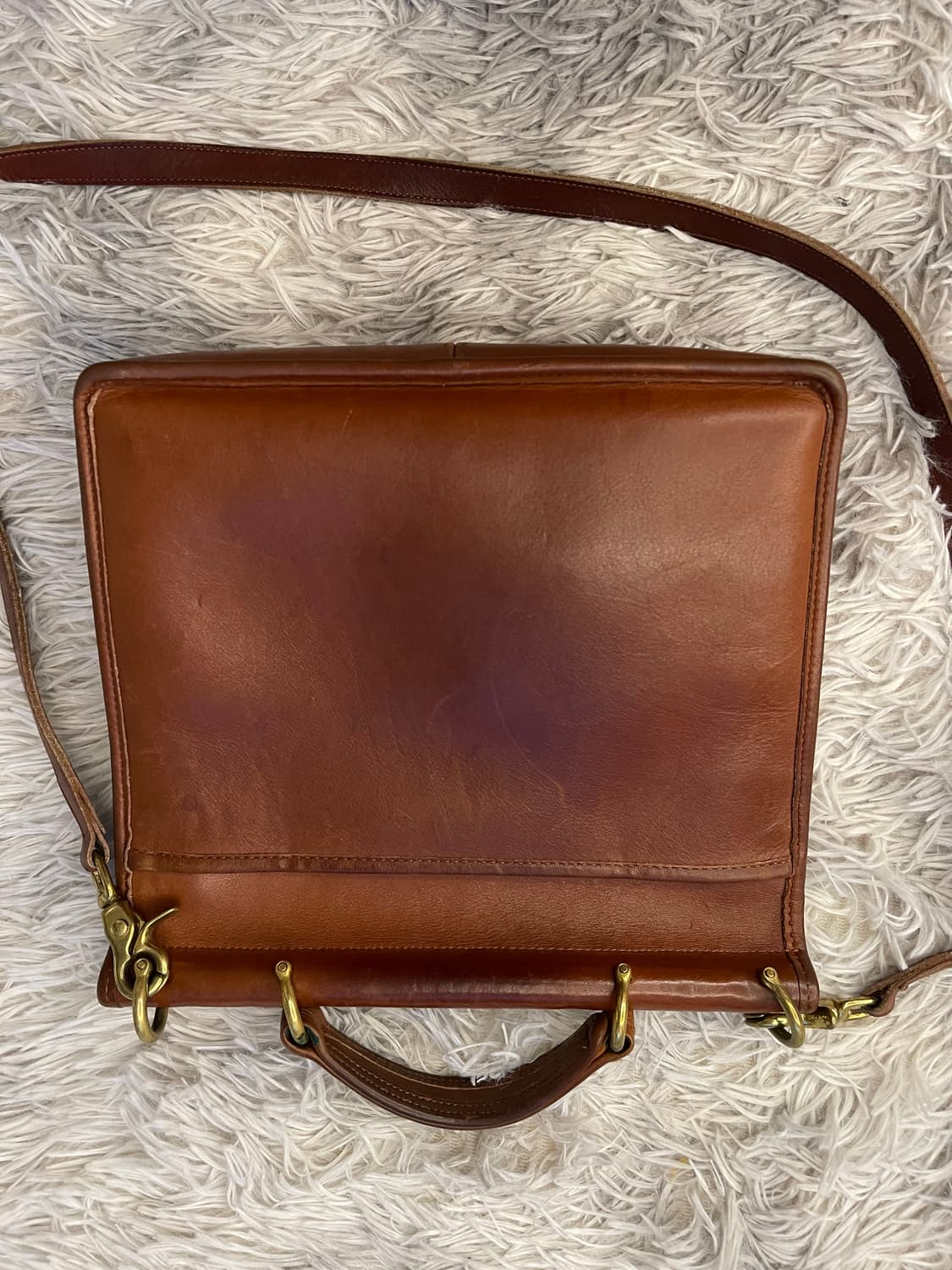 코치 빈티지 올드코치 브라운 가죽 willis 숄더백 상품이미지2