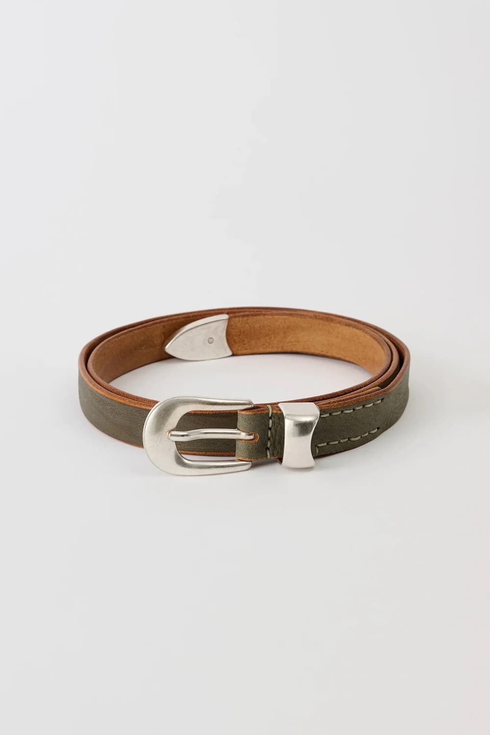 [80,90,100]아워레가시 26ss 2cm 벨트/카키 상품이미지3