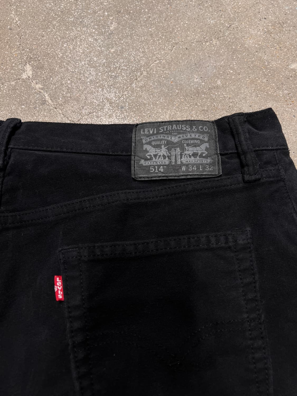 리바이스 514 블랙  자수 커스텀 기모 팬츠 상품이미지4