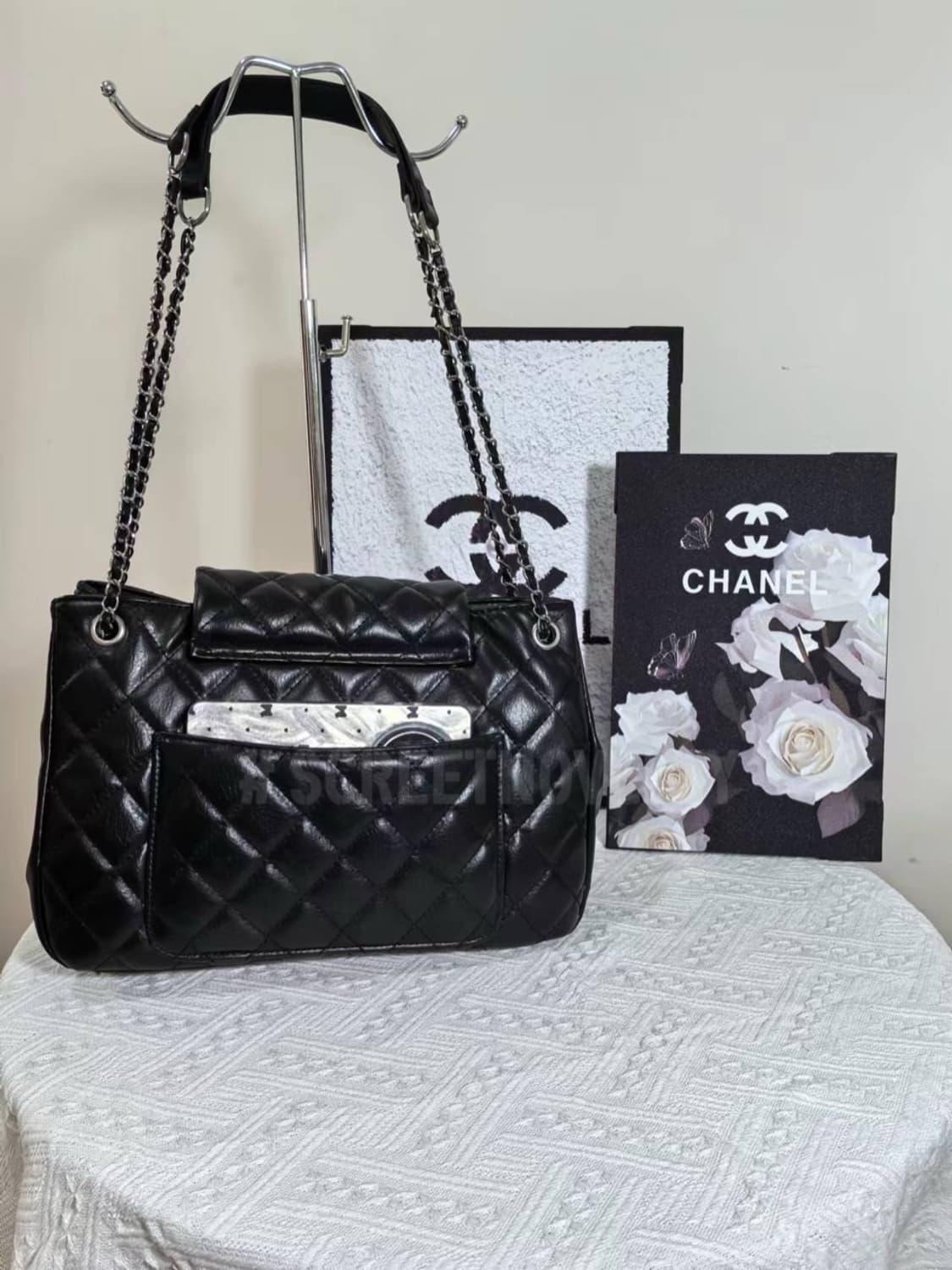 샤넬 CC로고 은장 스트랩 숄더 체인백 상품이미지3